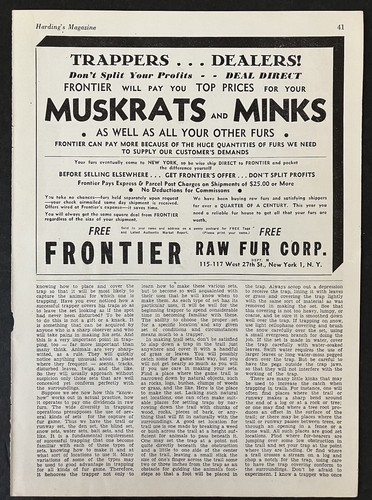 1949 frontier raw fur - raw,