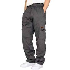 Pantaloni uomo cargo felpati