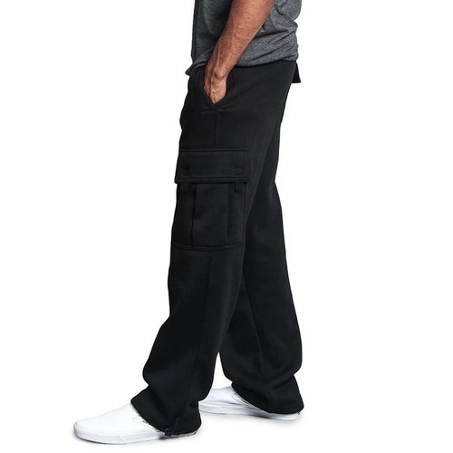 Pantaloni uomo cargo felpati