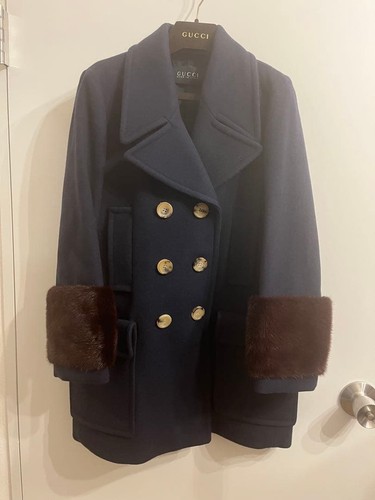 Cappotto gucci navy pea - navy,